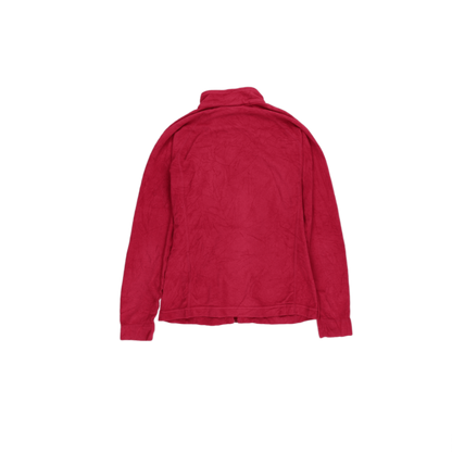 Montbell Women's Full Zip Fleece Jacket Pink Medium Polyester Fleece High Neck Outdoor