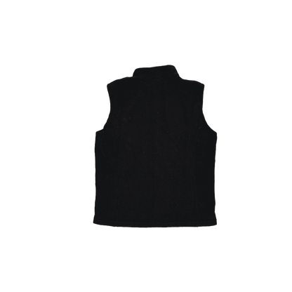 Montbell Black Fleece Gilet Vest Mens Medium Outdoor Sleeveless Stand Collar