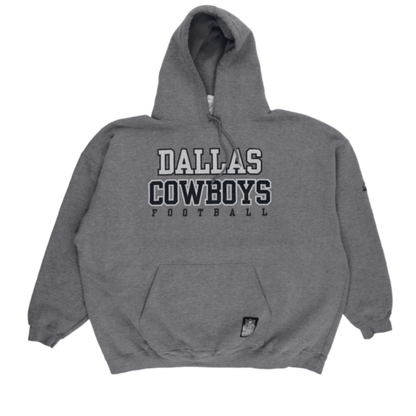 NFL Dallas Cowboys Grey Pullover Hoodie 3XL Cotton Blend Vintage Mens