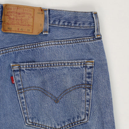 Levi's 501 Vintage Blue Denim Jeans W40 L30 Cotton Straight Leg