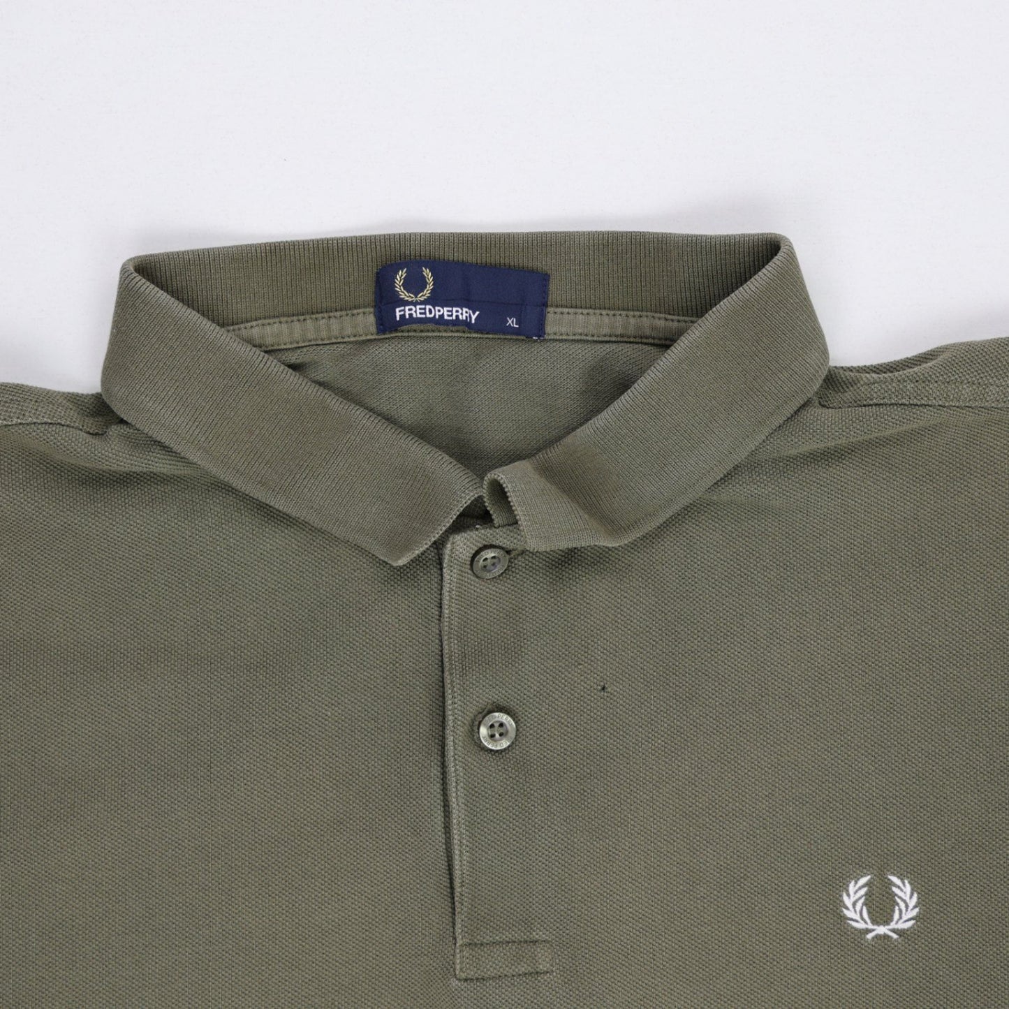 Fred Perry Classic Olive Green Cotton Polo Shirt Size XL