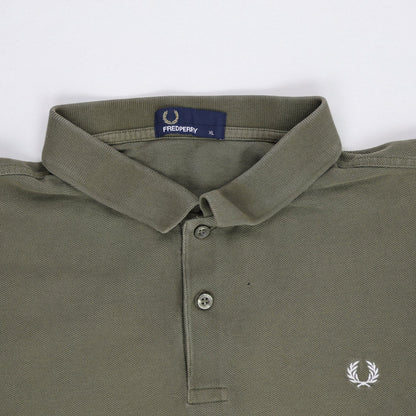 Fred Perry Classic Olive Green Cotton Polo Shirt Size XL