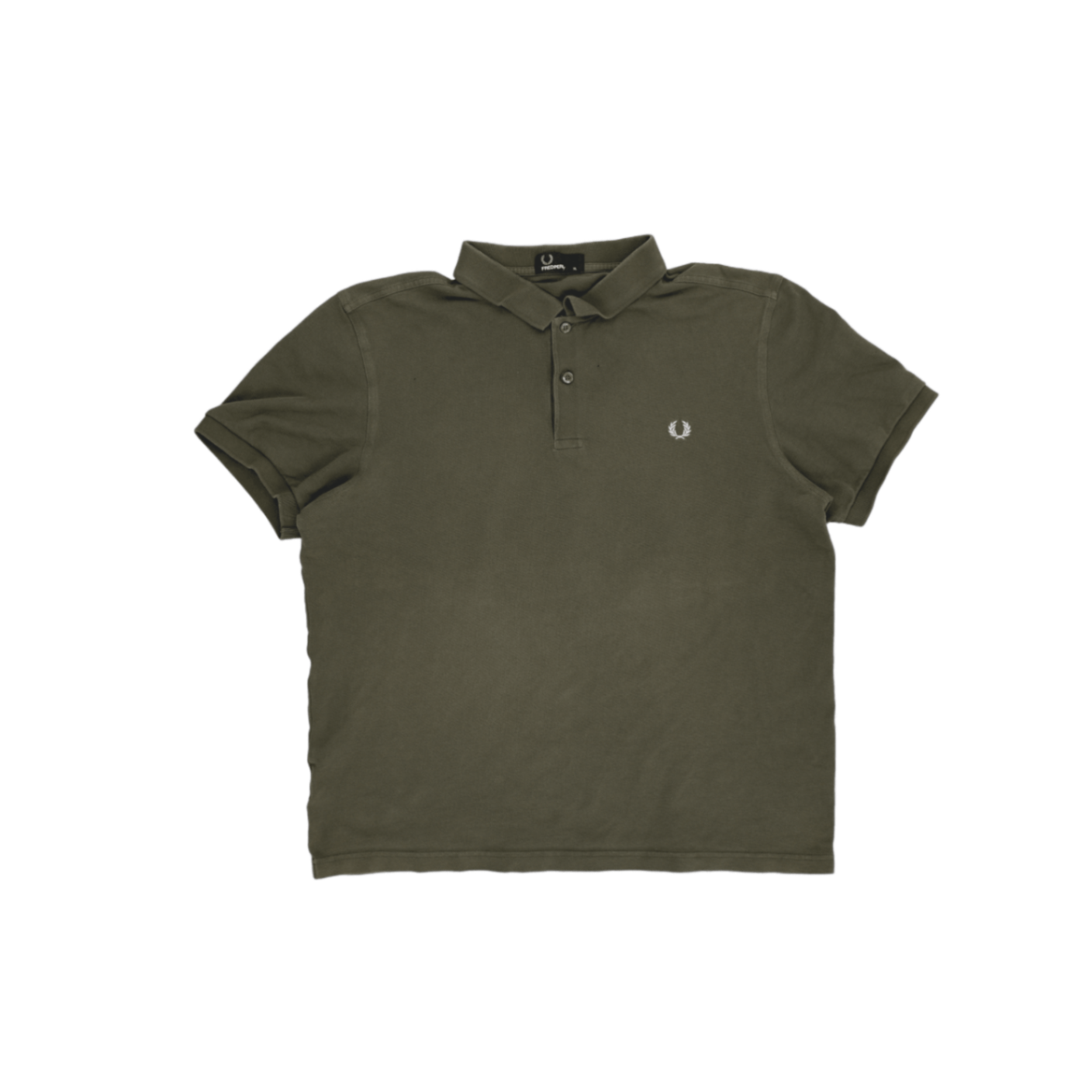 Fred Perry Classic Olive Green Cotton Polo Shirt Size XL