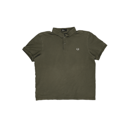 Fred Perry Classic Olive Green Cotton Polo Shirt Size XL