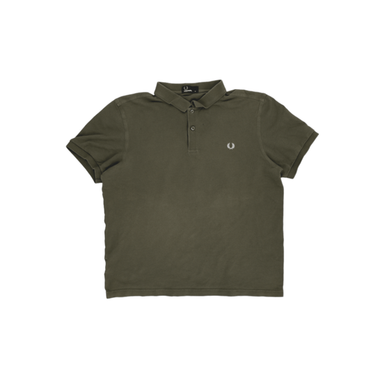 Fred Perry Classic Olive Green Cotton Polo Shirt Size XL