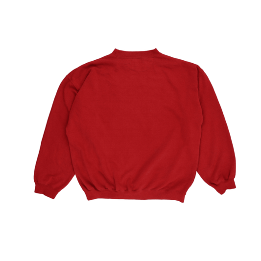 NAF NAF Vintage Red Crew Neck Sweatshirt Unisex Small Cotton