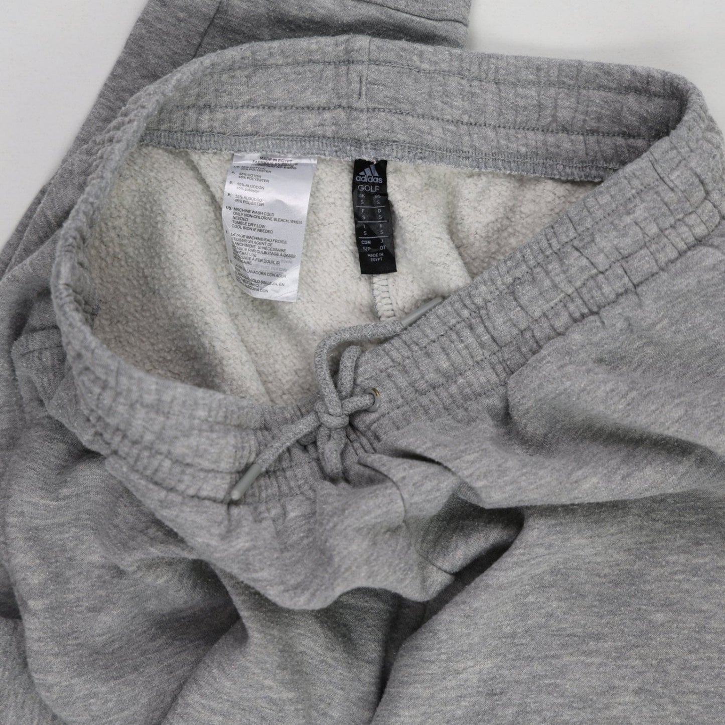 adidas Golf Grey Fleece Joggers Large 78cm Inseam 92cm Waist Cotton Blend