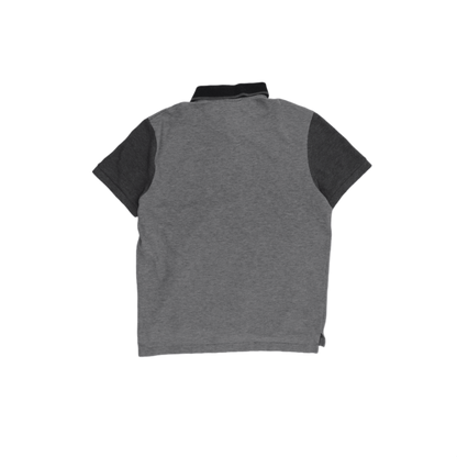 Lacoste Men's Grey Polo Shirt Size 5 Large Cotton Collared Contrast Sleeve