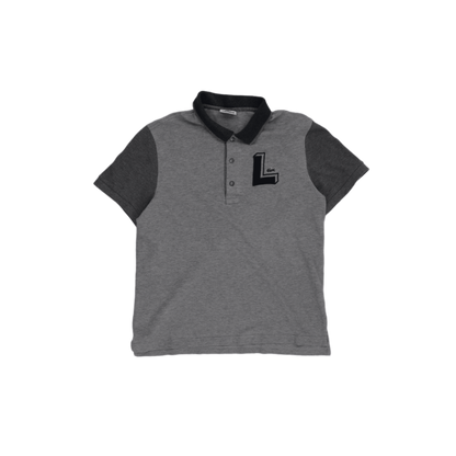 Lacoste Men's Grey Polo Shirt Size 5 Large Cotton Collared Contrast Sleeve