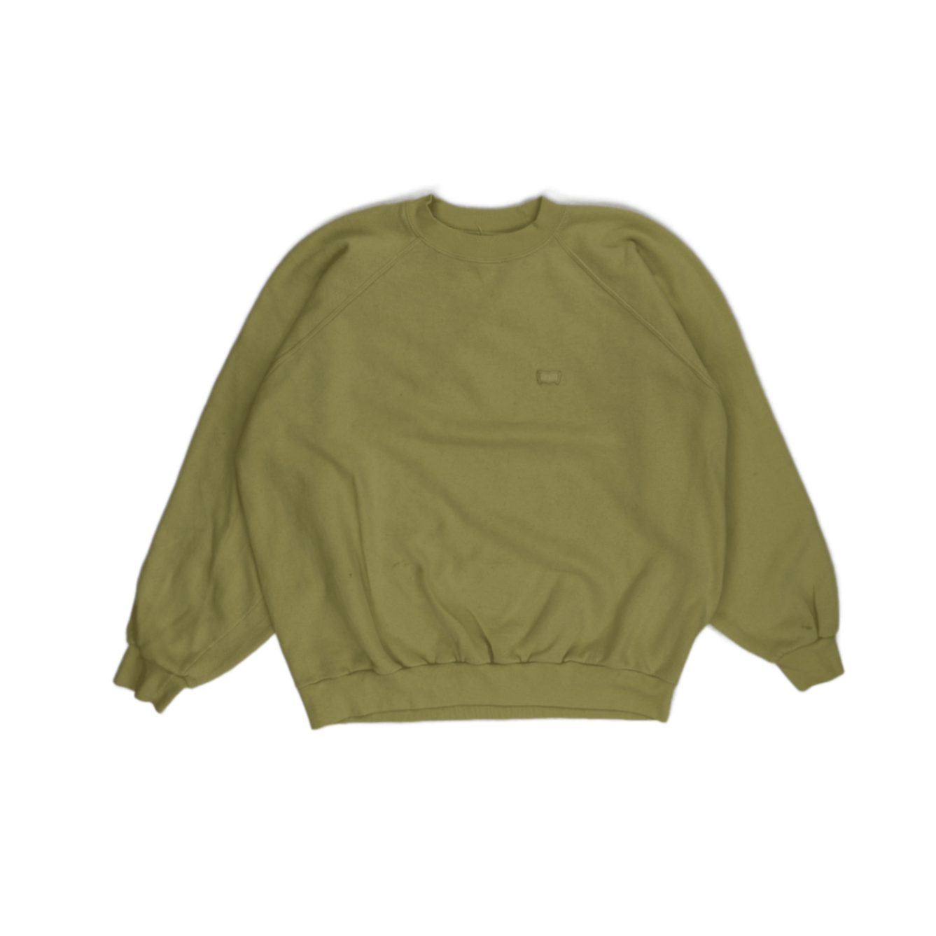 Levi's Olive Green Cotton Crew Neck Sweatshirt Men's Medium Vintage