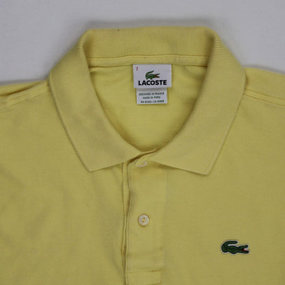 Lacoste Classic Yellow Cotton Polo Shirt Size 7 Large
