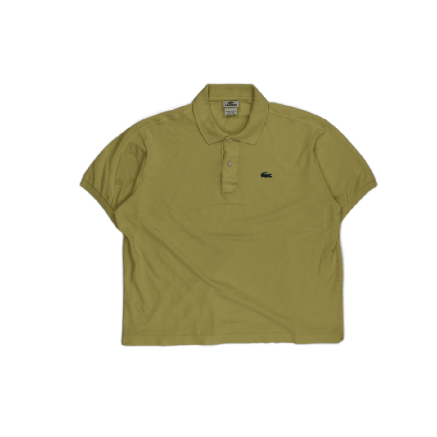 Lacoste Classic Yellow Cotton Polo Shirt Size 7 Large