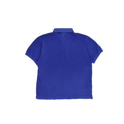 Lacoste Classic Blue Cotton Polo Shirt Size 5 Large Mens Casual