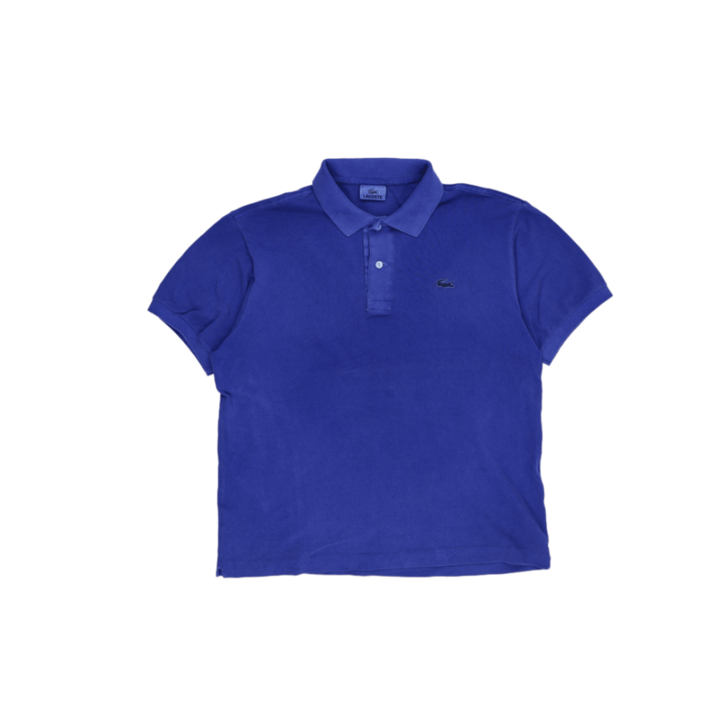 Lacoste Classic Blue Cotton Polo Shirt Size 5 Large Mens Casual