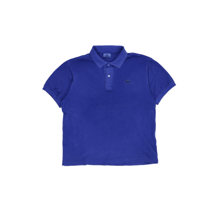 Lacoste Classic Blue Cotton Polo Shirt Size 5 Large Mens Casual