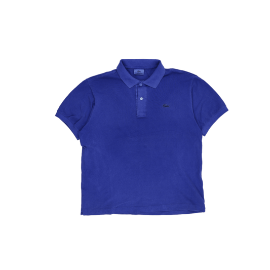 Lacoste Classic Blue Cotton Polo Shirt Size 5 Large Mens Casual