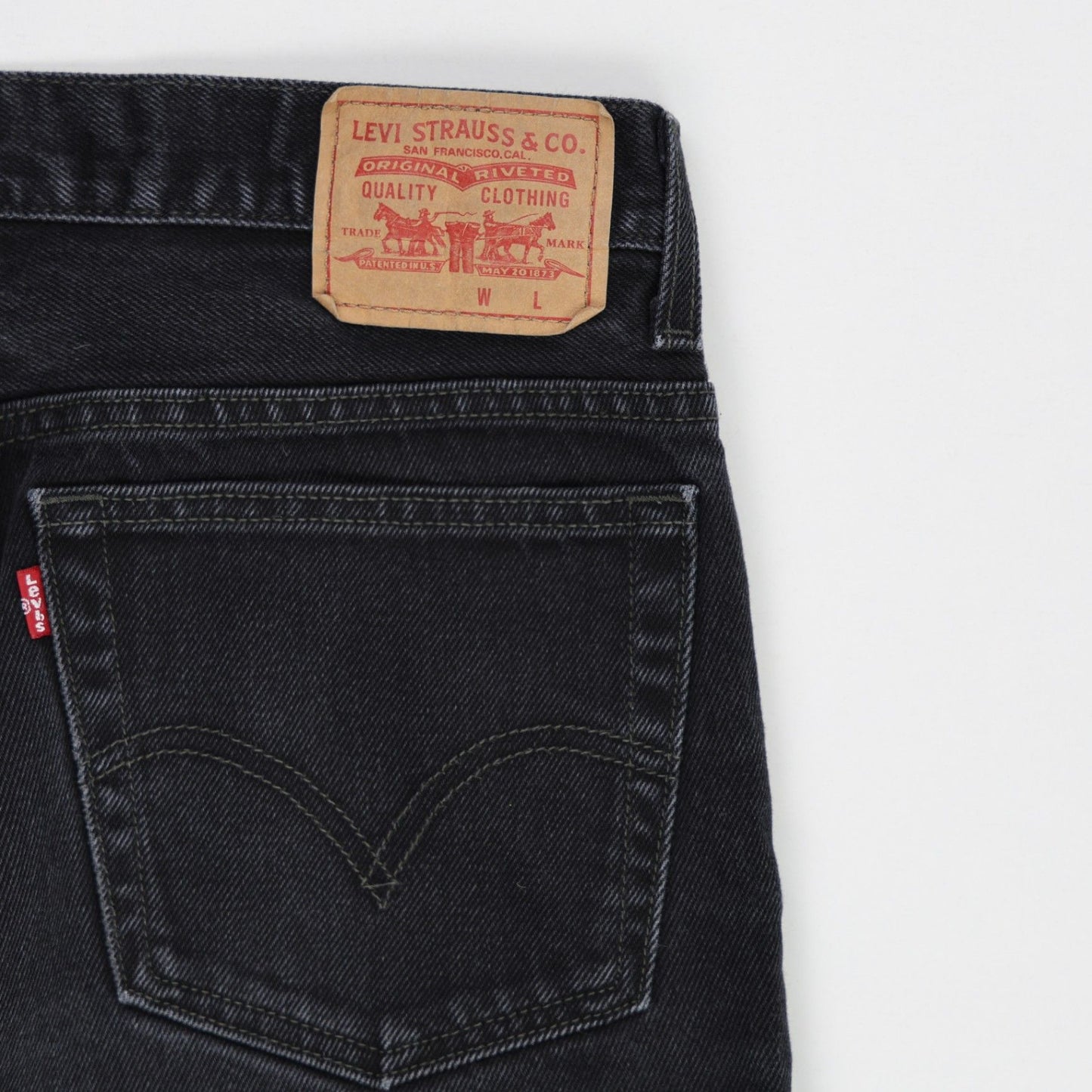 Levi's 516 Slim Fit Black Jeans 33x32 100% Cotton Men's Trousers