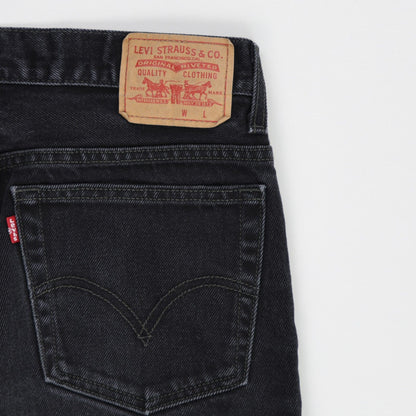 Levi's 516 Slim Fit Black Jeans 33x32 100% Cotton Men's Trousers