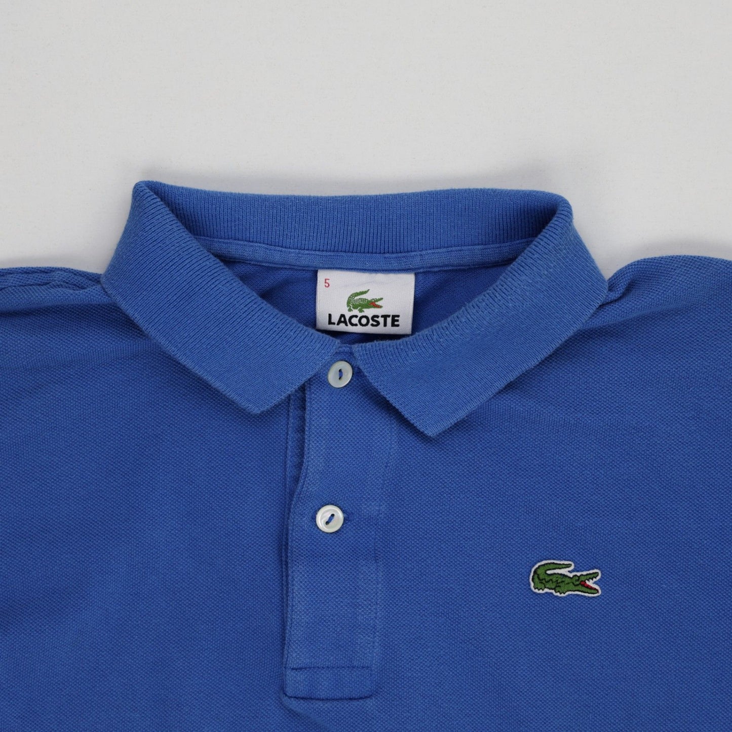 Lacoste Blue Cotton Classic Fit Polo Shirt Size 5 Large