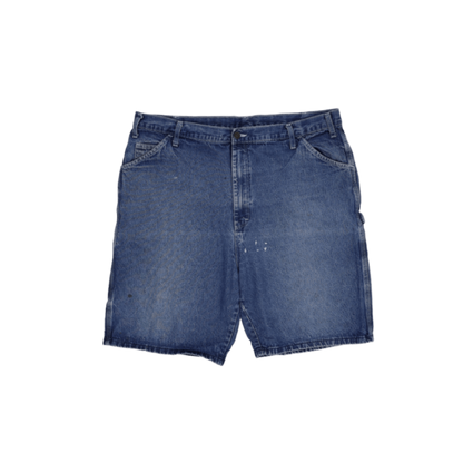 Dickies Vintage Blue Denim Work Shorts 36 Inseam 36 Waist Cotton