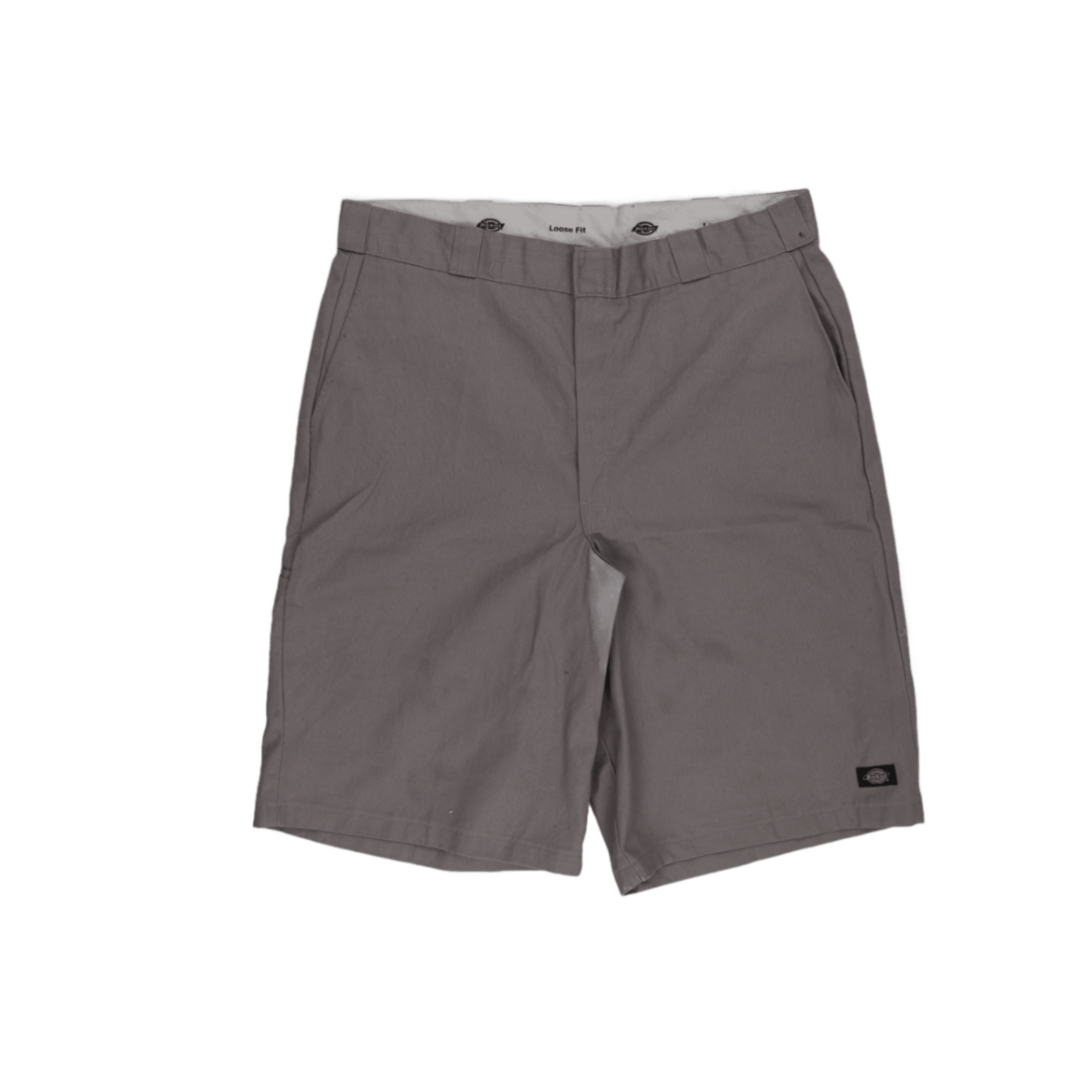 Dickies Loose Fit Grey Shorts 40 Waist 28 Inseam 65 Polyester 35 Cotton Casual Mens