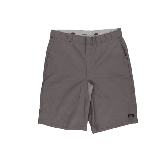 Dickies Loose Fit Grey Shorts 40 Waist 28 Inseam 65 Polyester 35 Cotton Casual Mens