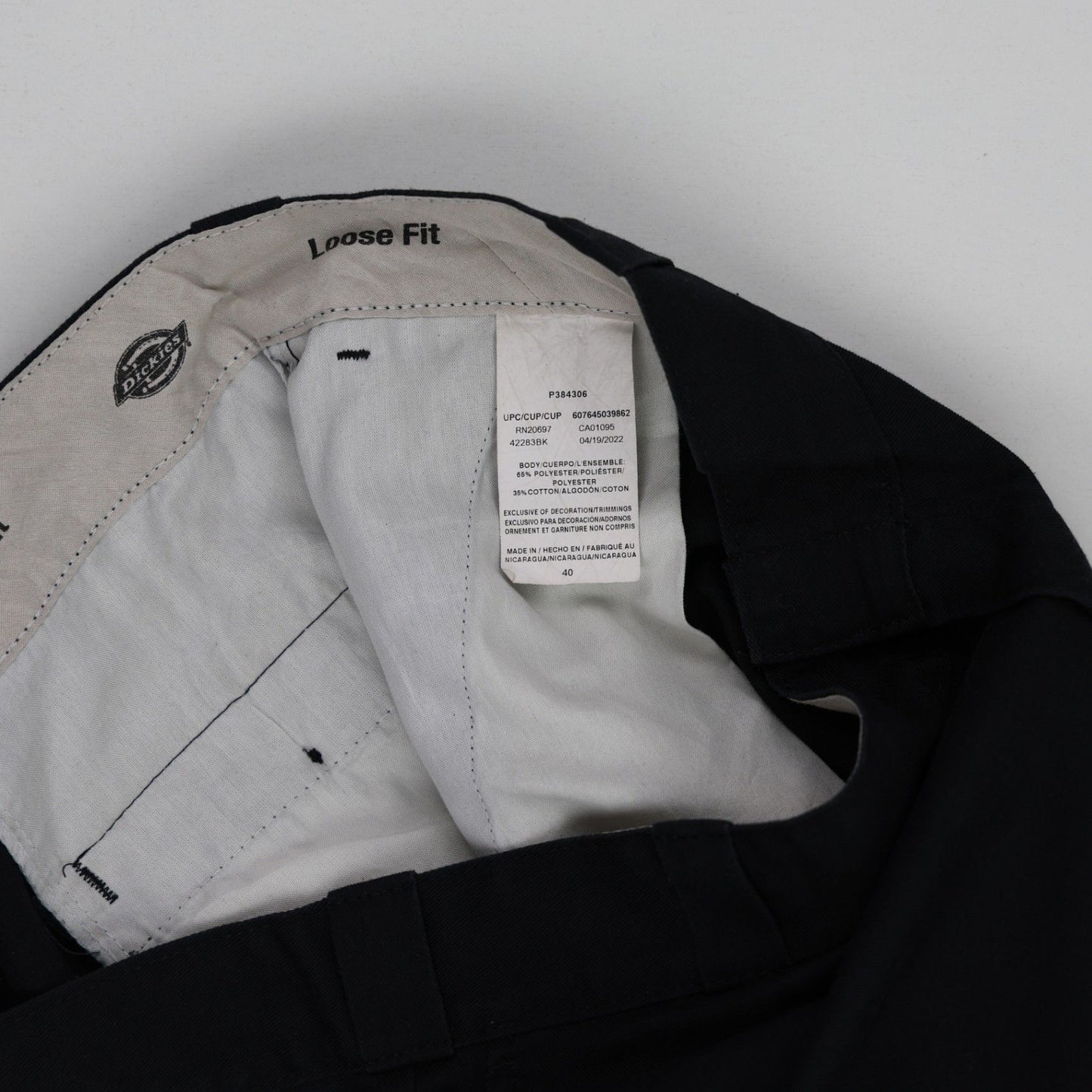 Dickies Black Work Shorts Size 40 65% Polyester 35% Cotton
