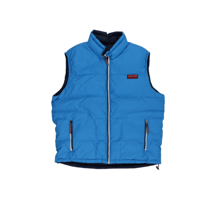 Reebok Classic 1895 Blue Puffer Gilet Vest Medium Polyester High Neck
