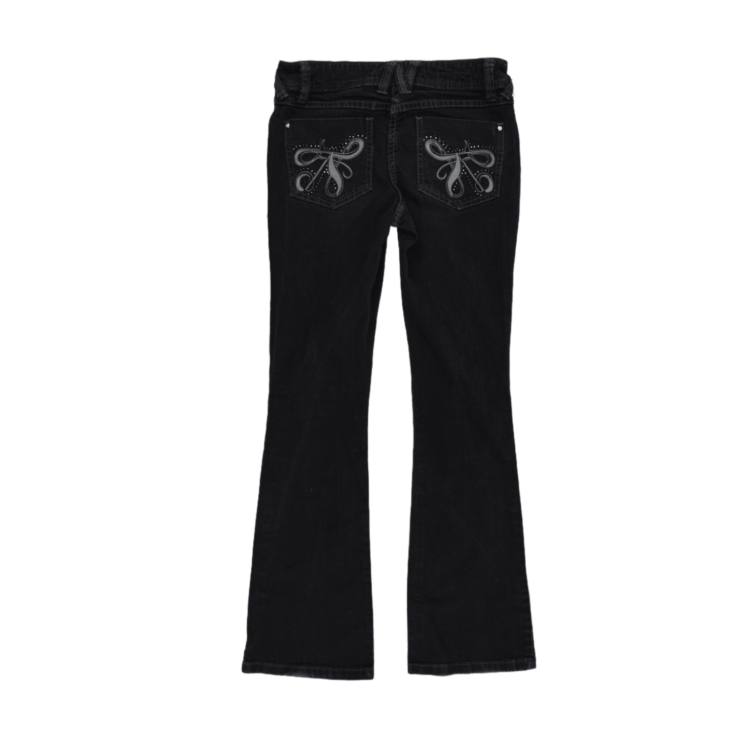 Next Girls Black Bootcut Jeans Size 8R 29 in Inseam Cotton Blend