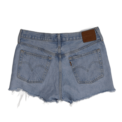 Levi's Vintage Light Blue High Waisted Distressed Denim Shorts Womens W31 Button Fly