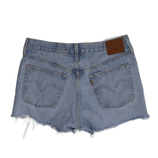 Levi's Vintage Light Blue High Waisted Distressed Denim Shorts Womens W31 Button Fly