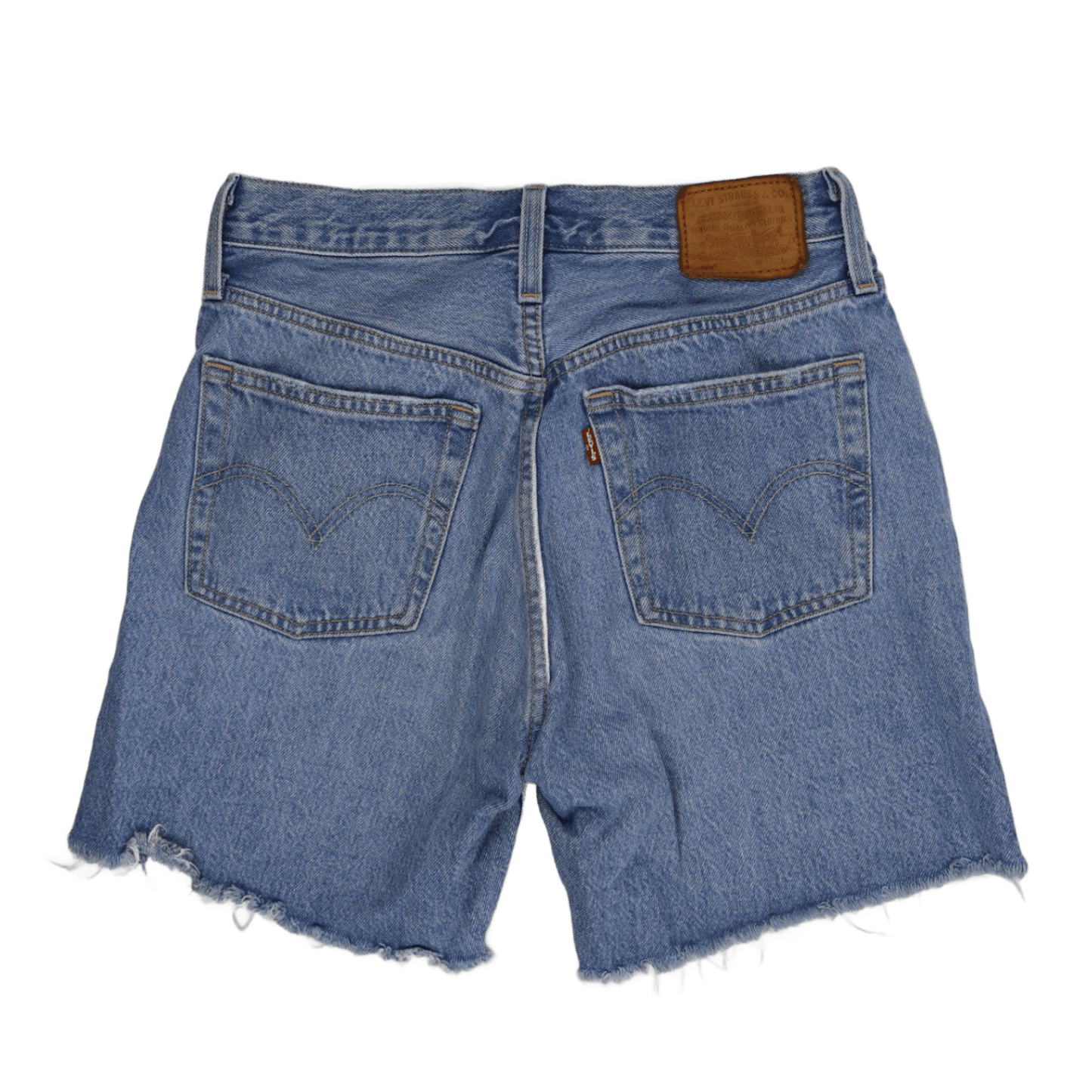 Levi's 501 High-Waist Distressed Denim Shorts Vintage Style Blue W30 L