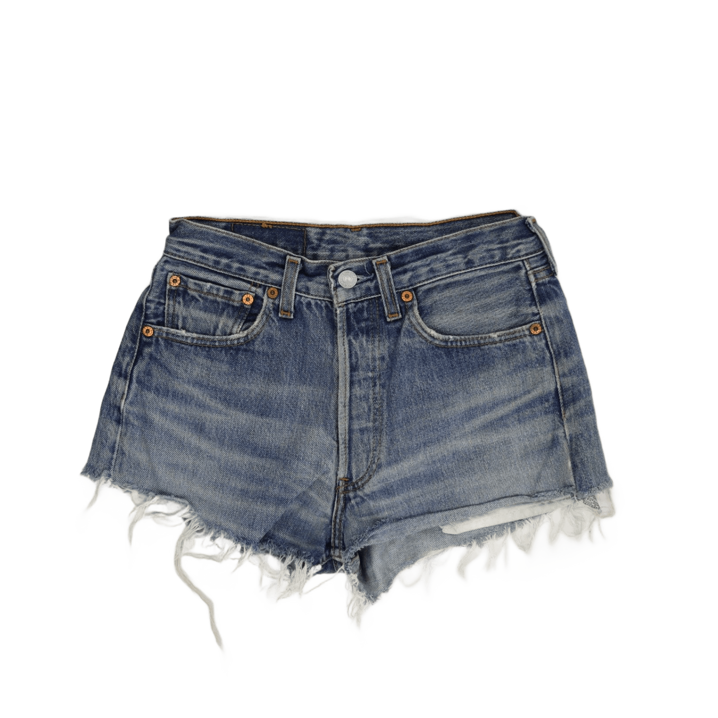 Levi's 501 Vintage Cut-Off Denim Shorts W27 Distressed Blue Authentic