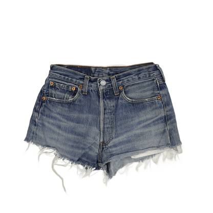 Levi's 501 Vintage Cut-Off Denim Shorts W27 Distressed Blue Authentic