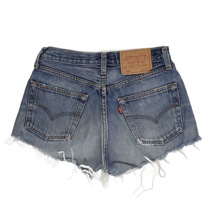 Levi's 501 Vintage Cut-Off Denim Shorts W27 Distressed Blue Authentic