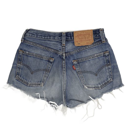 Levi's 501 Vintage Cut-Off Denim Shorts W27 Distressed Blue Authentic