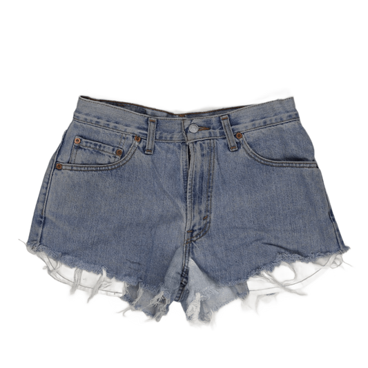 Levi's 550 Relaxed Fit Womens Cut-Off Denim Shorts Light Blue W30 Vintage Style