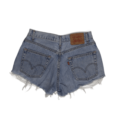 Levi's 550 Relaxed Fit Womens Cut-Off Denim Shorts Light Blue W30 Vintage Style