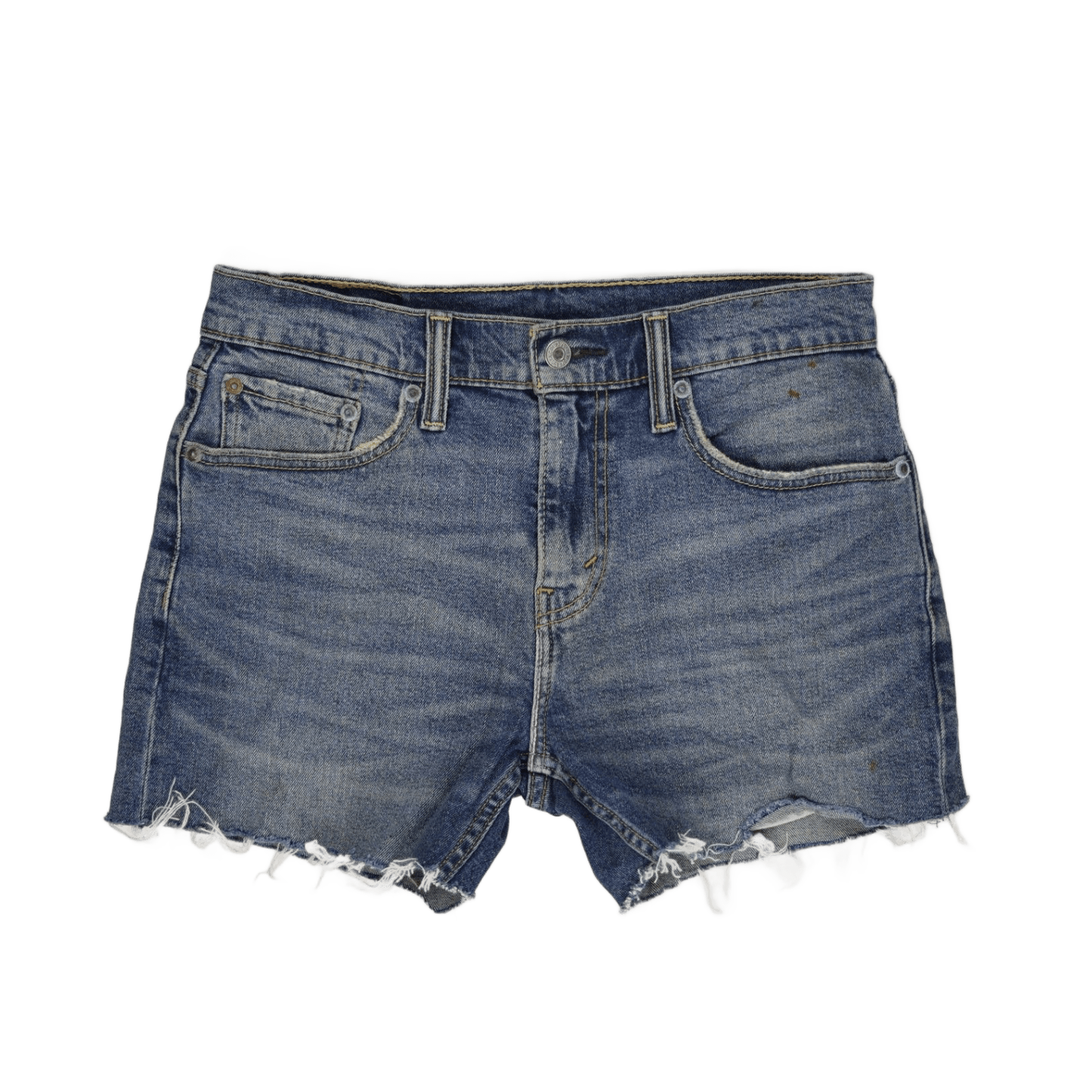Levi's 502 Denim Cut-Off Blue Jean Shorts W29 Vintage Distressed Style