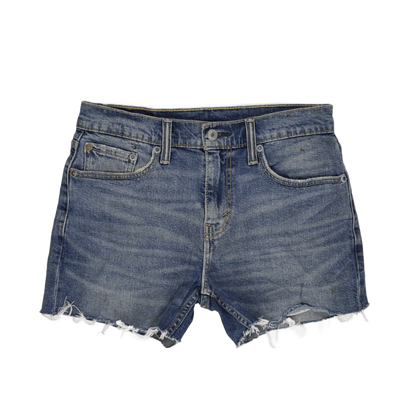 Levi's 502 Denim Cut-Off Blue Jean Shorts W29 Vintage Distressed Style