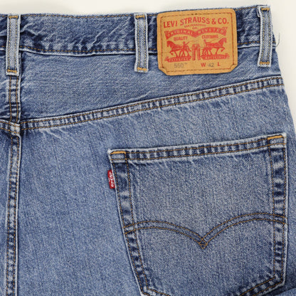 Levi's 550 Vintage Blue Denim Shorts W42 Cotton for Men