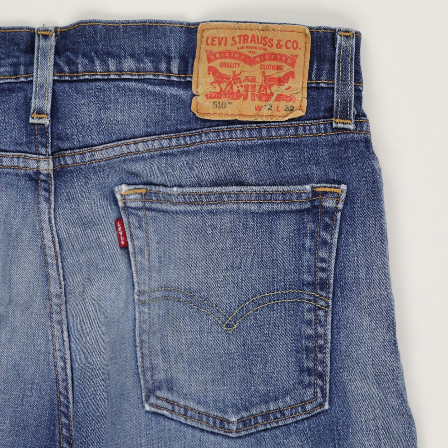 Levi's 510 Skinny Fit Men's Blue Stretch Jeans W32 L32 Cotton Blend