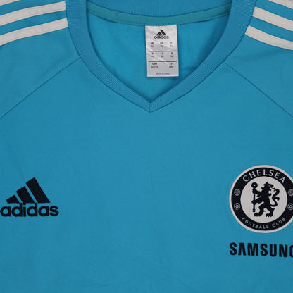 adidas Vintage Chelsea FC Training Sweatshirt Blue XL Polyester Crew Neck Sportswear