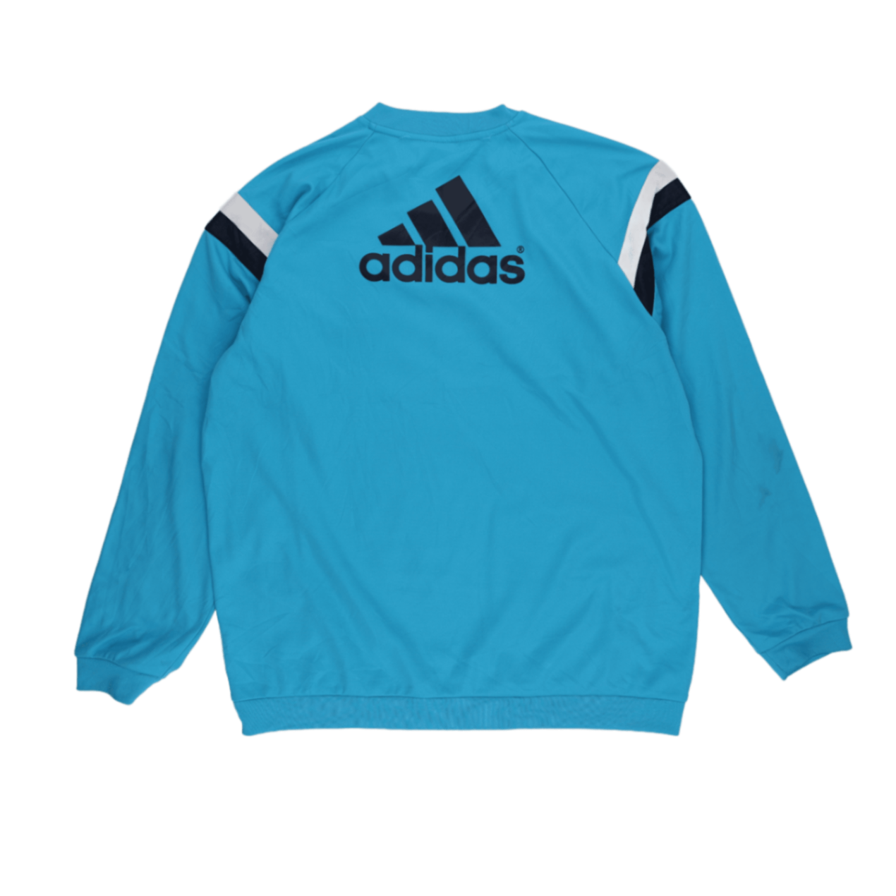 adidas Vintage Chelsea FC Training Sweatshirt Blue XL Polyester Crew Neck Sportswear
