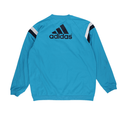 adidas Vintage Chelsea FC Training Sweatshirt Blue XL Polyester Crew Neck Sportswear