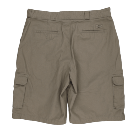 Dickies Cargo Shorts Khaki Size 40 Loose Fit 65% Polyester 35% Cotton
