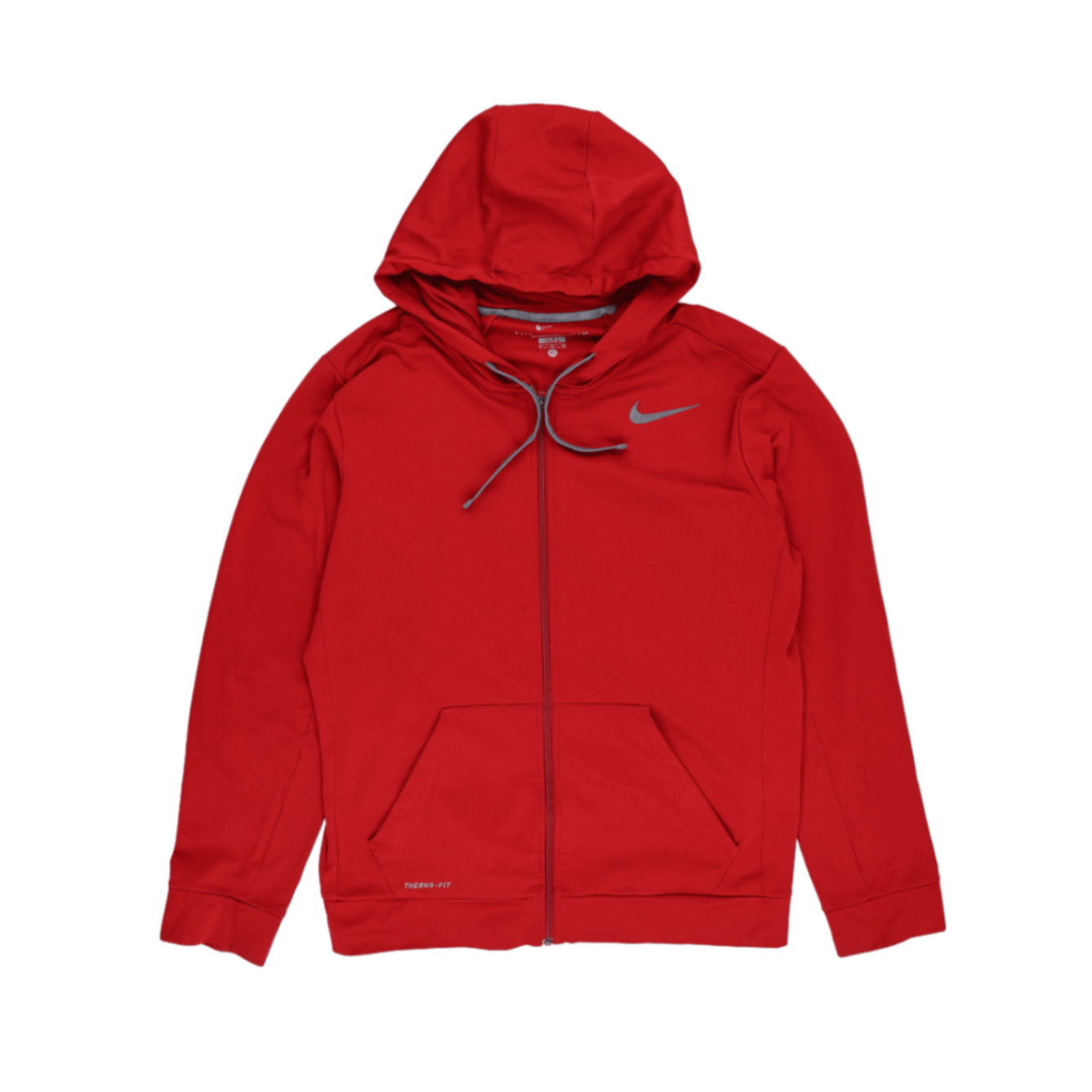 Nike Therma-Fit Red Full Zip Hoodie XL Polyester Blend Hooded