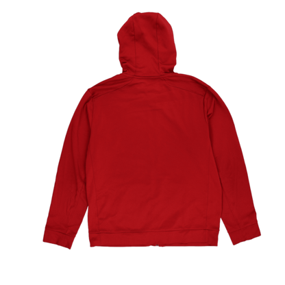 Nike Therma-Fit Red Full Zip Hoodie XL Polyester Blend Hooded