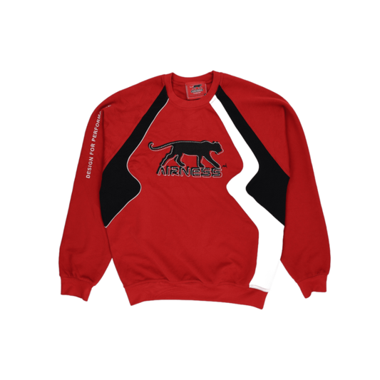 Airness Vintage Red Crew Neck Sweatshirt Men Size M Cotton Blend Athletic