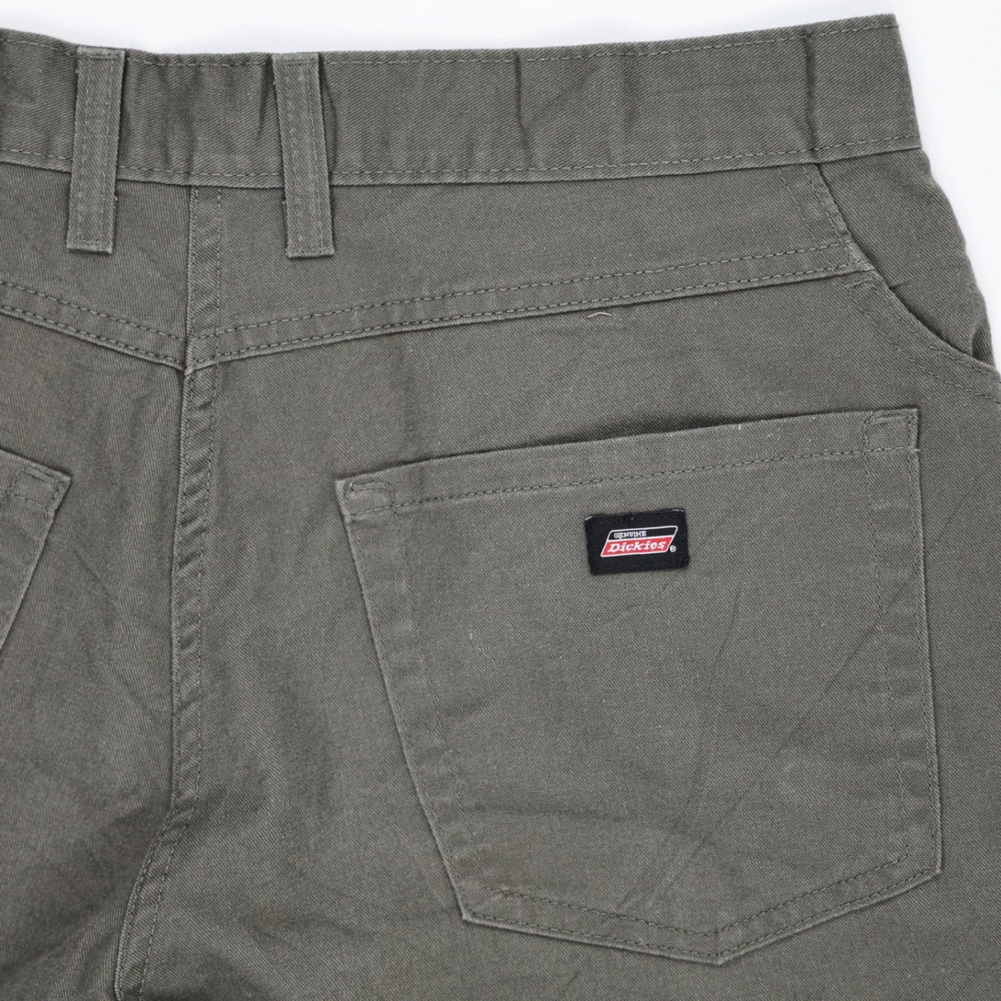 Dickies Olive Green Cotton Canvas Workwear Shorts Size 34 Men's
